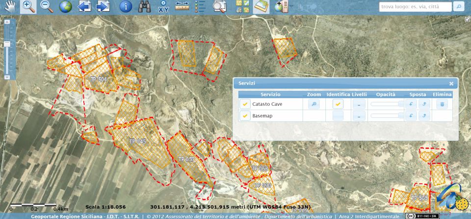 Nuovi Servizi sul Geoportale: Catasto Cave della Regione Siciliana Nuovi Servizi sul Geoportale: Catasto Cave della Regione Siciliana