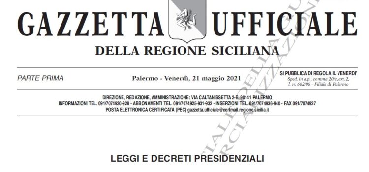 Pubblicate in G.U.R.S. le modifiche alla Relazione generale – Piano stralcio di bacino per l’assetto idrogeologico della Regione Siciliana – redatta nel 2004 e Tabella Elementi a rischio.