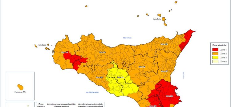 Pubblicato l’aggiornamento della classificazione sismica del territorio regionale della Sicilia